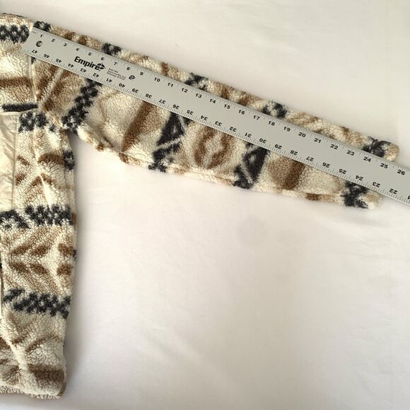 Columbia West Bend 1/4 Zip Pullover Women XL Fleece Beige Tan Aztec Southwestern - Picture 7 of 9